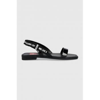 Love Moschino sandale femei, culoarea negru
