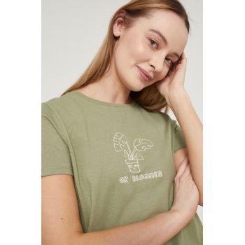 Medicine tricou din bumbac culoarea verde