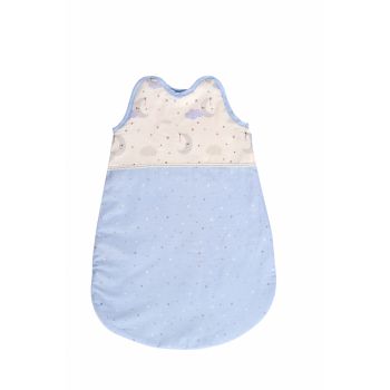 Sac de dormit de vara 0-6 luni cu broderie Blue Moons Stars ieftin