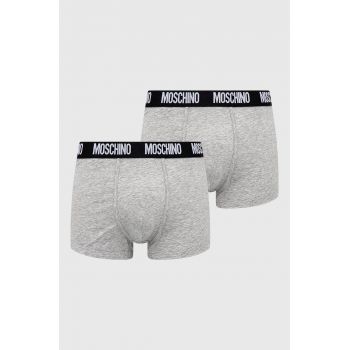 Moschino Underwear boxeri barbati, culoarea gri