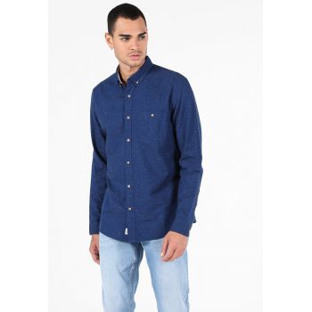 Camasa slim fit cu buzunar pe piept