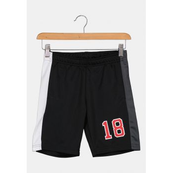 Pantaloni scurti cu model colorblock