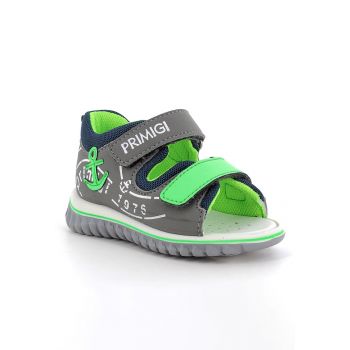 Sandale de piele ecologica cu detalii logo Sandale de piele ecologica cu detalii logo