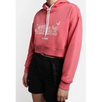 Hanorac crop cu maneci cazute