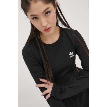 adidas Originals longsleeve Always Original HF2084 femei, culoarea negru