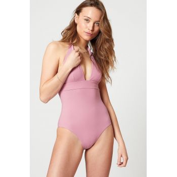 Etam costum de baie culoarea violet, cupa usor rigidizata