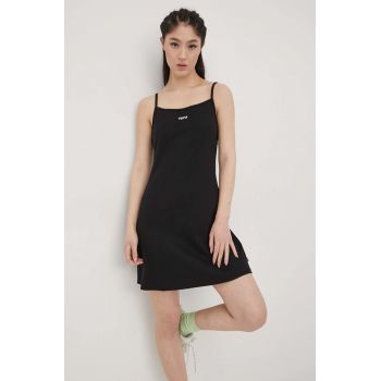 Vans rochie culoarea negru, mini, mulata