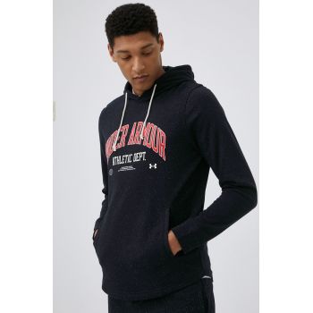Under Armour bluza 1370354 barbati, culoarea negru, cu imprimeu