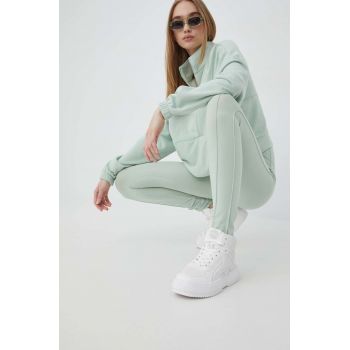 Reebok Classic colanti H46790 femei, culoarea verde, neted