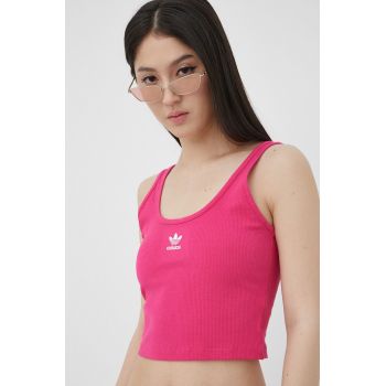 adidas Originals top Adicolor HG6164 femei, culoarea roz ieftin