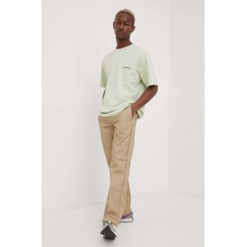 Dickies pantaloni bărbați, culoarea bej, drept DK0A4XK6KHK-Khaki de firma originali