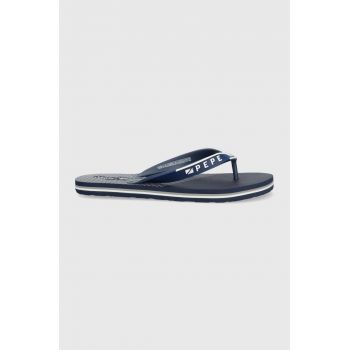 Pepe Jeans slapi Pool barbati, culoarea albastru marin