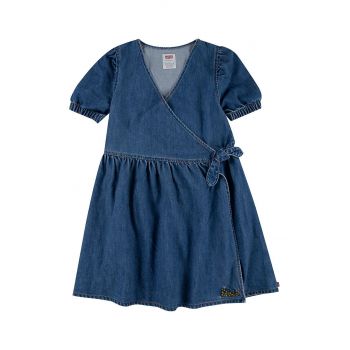 Levi's rochie din denim pentru copii culoarea albastru marin, mini, evazati ieftina