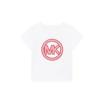 Michael Kors tricou de bumbac pentru copii culoarea alb