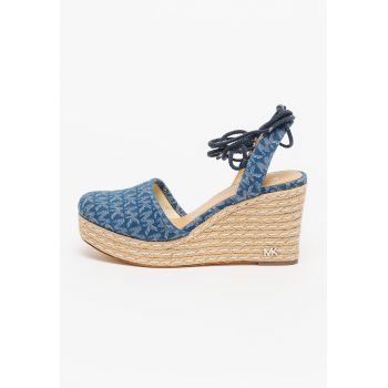 Sandale wedge cu aplicatie de iuta impletita Margie Sandale wedge cu aplicatie de iuta impletita Margie