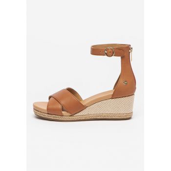 Sandale wedge de piele Eugenia