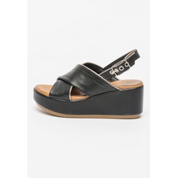 Sandale wedge de piele Jahanna