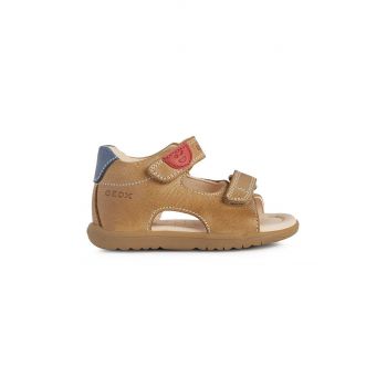 Geox sandale din piele pentru copii culoarea maro de firma originale
