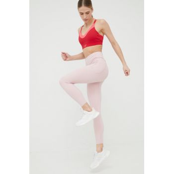 Under Armour leggins de antrenament Meridian 1369004 femei, culoarea roz, neted de firma originali