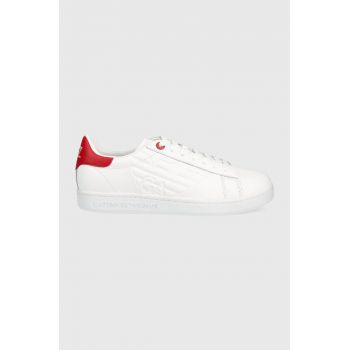 EA7 Emporio Armani sneakers din piele culoarea alb