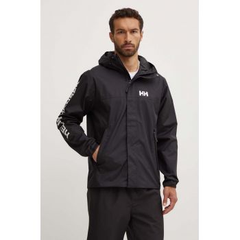Helly Hansen geaca de ploaie Ervik barbati, culoarea negru, 64032