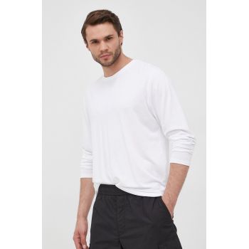 Resteröds longsleeve barbati, culoarea alb, neted