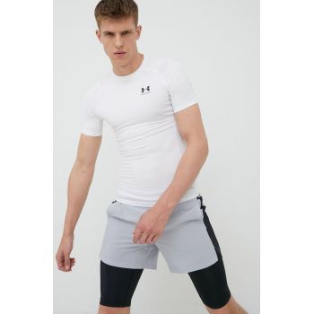 Under Armour tricou de antrenament 1361518 culoarea alb, neted 1361518-410