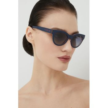 VOGUE ochelari de soare femei, culoarea albastru marin