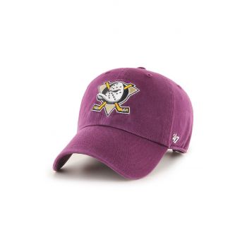 47brand șapcă Anaheim Ducks culoarea roz, cu imprimeu