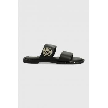 Mexx slapi de piele Sandal Jowella femei, culoarea negru de firma originali