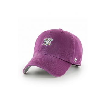 47brand șapcă Anaheim Ducks culoarea violet, cu imprimeu ieftina