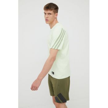 adidas Performance tricou HC5243 barbati, culoarea verde, neted