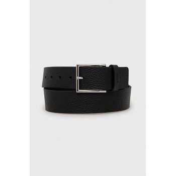 HUGO curea de piele barbati, culoarea negru, 50471562