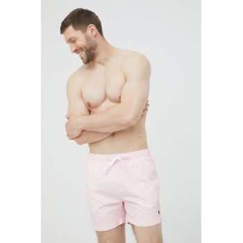 Superdry pantaloni scurti de baie culoarea roz de firma original