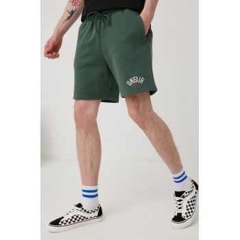 Unfair Athletics pantaloni scurti din bumbac barbati, culoarea verde