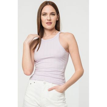 Top halter cu aspect striat Thalia