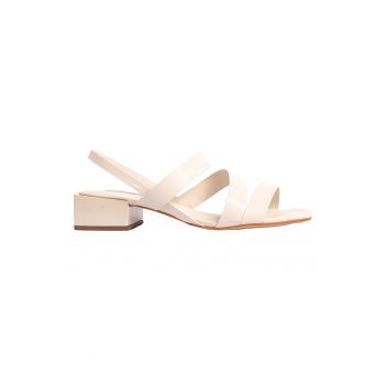 Sandale slingback de piele ecologica Nency