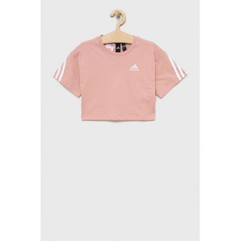 adidas Performance tricou de bumbac pentru copii HD4358 culoarea roz