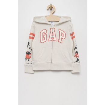 GAP bluza copii culoarea bej, cu imprimeu