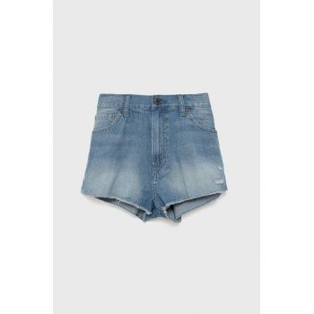 Pepe Jeans pantaloni scurti din denim pentru copii neted, talie reglabila