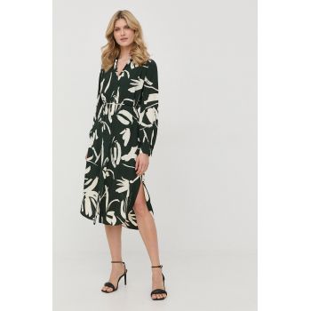 BOSS rochie culoarea verde, midi, oversize