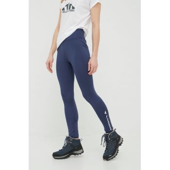 Columbia leggins sport femei, culoarea albastru marin, neted