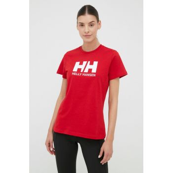 Helly Hansen tricou din bumbac culoarea roșu 34112-001 de firma original