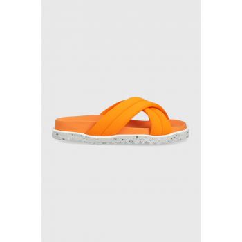 Surface Project papuci femei, culoarea portocaliu, cu platforma de firma originali