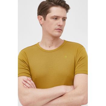 G-Star Raw tricou din bumbac culoarea verde, neted