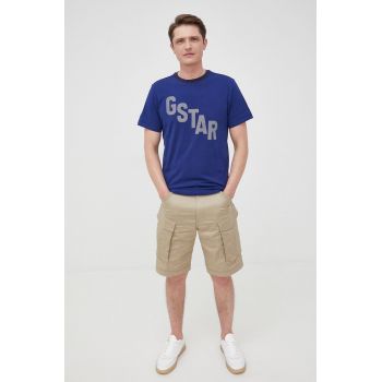 G-Star Raw tricou din bumbac cu imprimeu de firma original