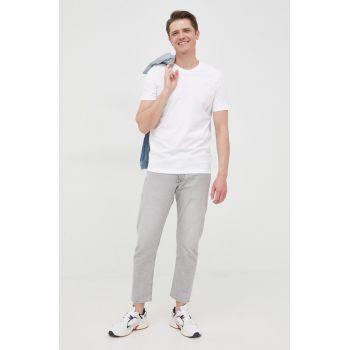 HUGO tricou din bumbac 2-pack culoarea alb, neted