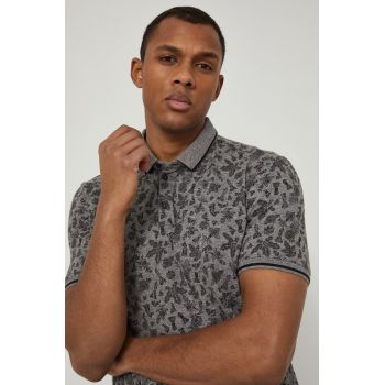 Medicine tricou polo barbati, culoarea gri, modelator
