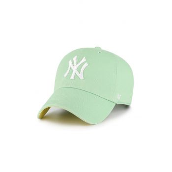 47brand șapcă MLB New York Yankees culoarea verde, cu imprimeu