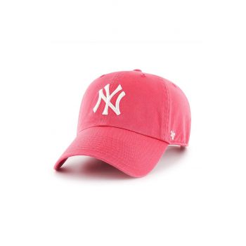 47brand șapcă New York Yankees culoarea roz, cu imprimeu de firma originala